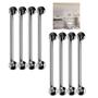 Imagem de Alça de Apoio Barra 40cm Aço Inox Kit 8 Unidades Idoso Cadeirante Deficiente Banheiro Box Acessibilidade Segurança Corrimao