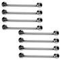 Imagem de Alça de Apoio Barra 40cm Aço Inox Kit 8 Unidades Idoso Cadeirante Deficiente Banheiro Box Acessibilidade Segurança Corrimao