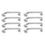 Imagem de Alça de Apoio Barra 40cm Aço Inox Kit 8 Unidades Idoso Cadeirante Deficiente Banheiro Box Acessibilidade Segurança Corrimao
