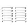 Imagem de Alça de Apoio Barra 40cm Inox Kit 12 Unidades Idoso Deficiente Cadeirante Banheiro Acessibilidade Segurança Resistente Suporte
