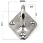 Imagem de Alça Diamante Em Aço Inox 316 Com 4 Furos 5X60Mm Alça 5Mm