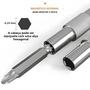 Imagem de Alça Hexagonal Prateada com Eixo Flexível de 300mm - Acessório para Ferramentas