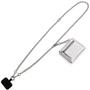 Imagem de Alça para Celular Diaclara Clip and Go - Com Bolsa e Zíper Prateado