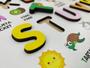 Imagem de Alfabeto BILÍNGUE Ilustrado Pedagógico 3D- Brinquedo Educativo Montessoriano em madeira - Quebra-cabeça Encaixe