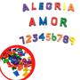 Imagem de Alfabeto Infantil Letras e Números 1000 Peças Bolsa Brinquedo Educativo Alfanumérico