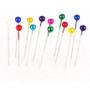 Imagem de Alfinete Coloridos Para Costura Kit Com 2 Discos Com 40 Unidades Cada
