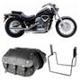 Imagem de Alforge Bolsa Mala 80 Litros Cravos + Afastador Suporte Honda VT 600 Shadow Par