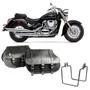 Imagem de Alforge Bolsa Mala Lateral 80 Litros + Afastador Suporte Suzuki Boulevard M800 1500 Par