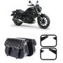 Imagem de Alforge Custom Bolsa Cravos 18 Litros Com Suportes Kawasaki Eliminator 500 Par