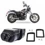 Imagem de Alforge Lateral Bolsa Moto Custom 30 Litros + Afastador Dafra Horizon 150
