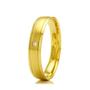 Imagem de Aliança de casamento feminina em Ouro 18k 750 WM Joias 4MM Com Zircônia F2442