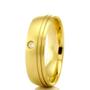 Imagem de Aliança de casamento feminina em Ouro 18k 750 WM Joias 5MM Com Zircônia F2303