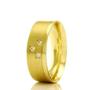 Imagem de Aliança de casamento feminina em Ouro 18k 750 WM Joias 5MM Com Zircônia F2357
