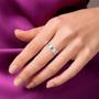 Imagem de Aliança de namoro prata 925 casamento ou noivado anel rommanel unissex 6 mm diamantada 2 frisos 810218