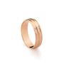 Imagem de Aliança Feminina Granitada em Ouro Rosé com Zircônia 18k 5,0mm