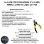 Imagem de Alicate corte diagonal 6 c/cabo amarelo/preto cable cutter