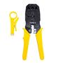 Imagem de Alicate Crimpador Corta Decapa Cabo Fios Crimpa 3 Cavas Para Conectores Rj45 Rj11 Rj12 - Bomder
