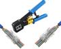 Imagem de Alicate Crimpar Rede Rj45 Ez Crimp + 200 Conectores Cat5/6