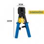 Imagem de Alicate Crimpar Rj45 Rj11 Rj12 Cabo De Rede Conector Vazado Easy Crimp