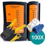 Imagem de Alicate Crimpar+Testador Cabo+100 Conector RJ45 Cat5e+Capas