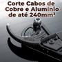 Imagem de Alicate de Corte Tesoura Catraca Cabos Canos Corta Fio Até 240mm HS325A