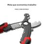 Imagem de Alicate Multifuncional para Crimpar, Cortar e Descascar Fios - Ideal para Terminais TAB