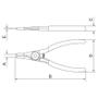 Imagem de Alicate Para Anéis Externo Reto 12 Tramontina Pro