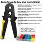 Imagem de Alicate Para Crimpar Terminais Tubulares Prensa Terminal Ilhós Ferramenta Para 0,25MM à 10MM