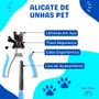 Imagem de Alicate Tesoura Corte Unha Pet Lixa Acabamento Cachorro Gato Cortador Lamina Aço Inox Afiado Facil Manuseio