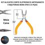 Imagem de Alicates corte diagonal meia cana bico redondo jogo kit 3 pcs bom-3703 c/3 bomder
