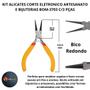 Imagem de Alicates corte diagonal meia cana bico redondo jogo kit 3 pcs bom-3703 c/3 bomder