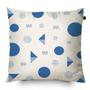 Imagem de Almofada Algodão Estampada Desenhos 40x40cm Azul