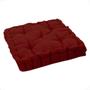 Imagem de Almofada Alta Cheia Futon Turca Sala Sofá Poltrona Cadeira Banco Cor Lisa 40x40x10cm
