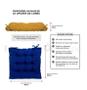 Imagem de Almofada Assento Encosto Para Cadeira Futon 40x40cm Azul Royal
