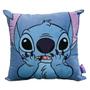 Imagem de Almofada Aveludada Decorativa Stitch Flores Disney 40x40Cm