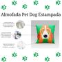 Imagem de Almofada Avulsa Cheia Estampada Pet Dog em Veludo Suede 45cm x 45cm com Refil de Silicone - Decoração Raças Cachorros