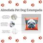Imagem de Almofada Avulsa Cheia Estampada Pet Dog em Veludo Suede 45cm x 45cm com Refil de Silicone - Decoração Raças Cachorros