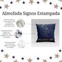 Imagem de Almofada Avulsa Cheia Estampada Signos do Zodíaco em Veludo Suede 45cm x 45cm com Refil Silicone - Decoração Astrologia