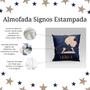 Imagem de Almofada Avulsa Cheia Estampada Signos do Zodíaco em Veludo Suede 45cm x 45cm com Refil Silicone - Decoração Astrologia