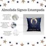 Imagem de Almofada Avulsa Cheia Estampada Signos do Zodíaco em Veludo Suede 45cm x 45cm com Refil Silicone - Decoração Astrologia