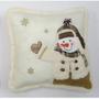 Imagem de Almofada Boneco De Neve Honey Branco/Dourado 38X38