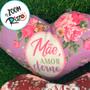 Imagem de Almofada Coração de Pelúcia - Mãe Amor Eterno - 26x18,5cm - 1 unidade - Rizzo