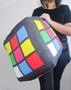 Imagem de Almofada Cubo Magico Rubik Decoração Geek - Preto - Liso