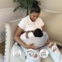 Imagem de Almofada de Amamentação Boppy Anywhere Travel Soft Grey - com Cinto Elástico