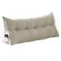 Imagem de Almofada de Apoio Para Encosto de Cabeceira Mel Queen 160 cm Suede Bege - DL Decor
