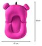 Imagem de  almofada de banho para bebê banheira flutuante boia c/ alça  rosa
