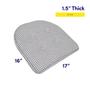 Imagem de Almofada de Cadeira Sweet Home Collection - Memory Foam (4 Unidades) - Cinza