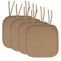 Imagem de Almofada de Cadeira Sweet Home Collection - Memory Foam (Pacote com 4 Unidades - Cinza)