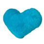 Imagem de Almofada De Coração Pelúcia Pelo Curto Azul Para Decoração