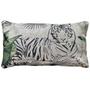 Imagem de Almofada De Linho Luxo Bege Cru Animal Tigre Branco 30x50